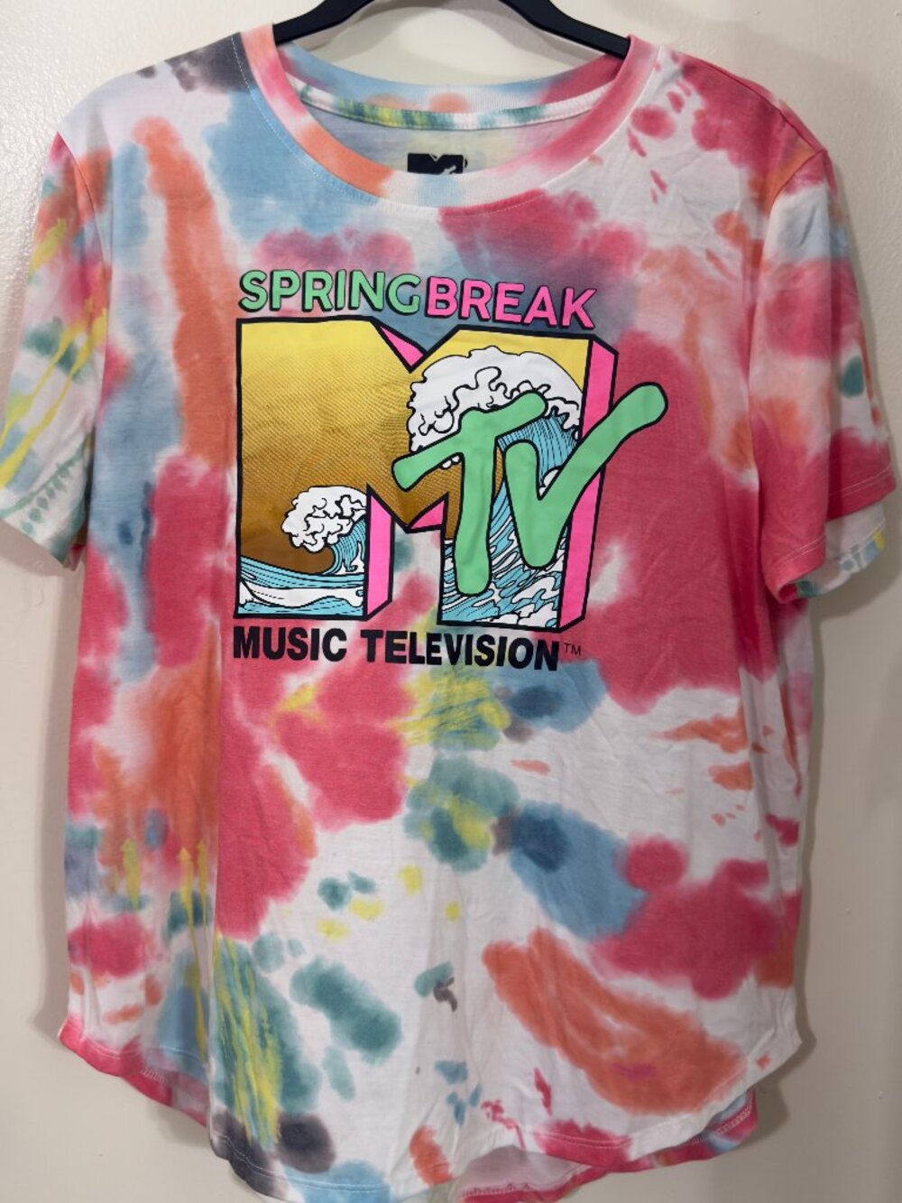 MTV Spring Break T Shirt Women Size XXXL Color Tie-Dyed Multicolor